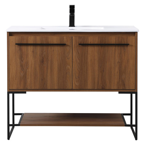 Elegant Bathroom Vanity - Walnut Brown, L 40" (VF42040WB)
