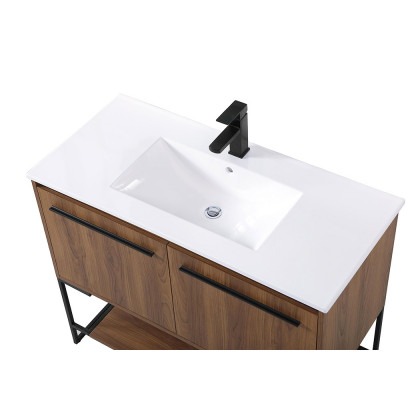 Elegant Bathroom Vanity - Walnut Brown, L 40" (VF42040WB)