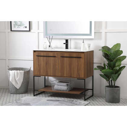 Elegant Bathroom Vanity - Walnut Brown, L 40" (VF42040WB)