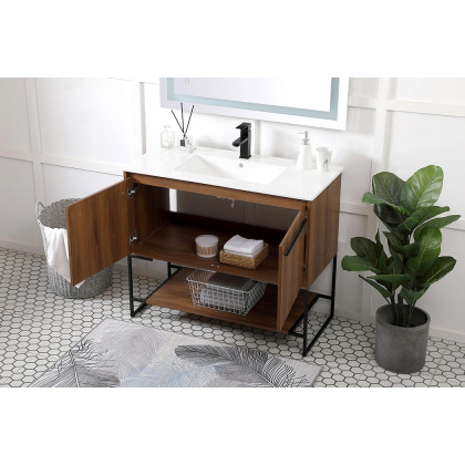 Elegant Bathroom Vanity - Walnut Brown, L 40" (VF42040WB)