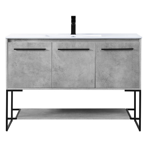 Elegant Bathroom Vanity - Concrete Gray (VF42048CG)