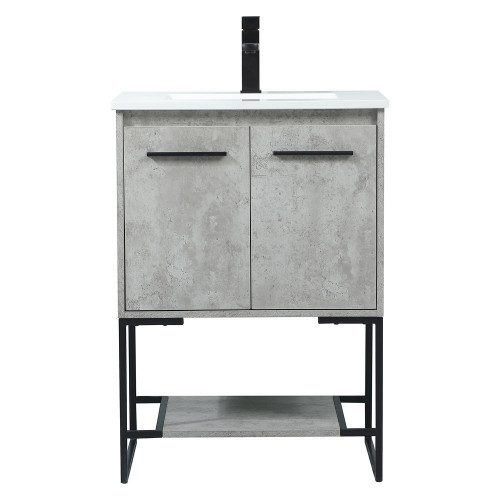 Elegant Bathroom Vanity - Concrete Gray (VF42524MCG)