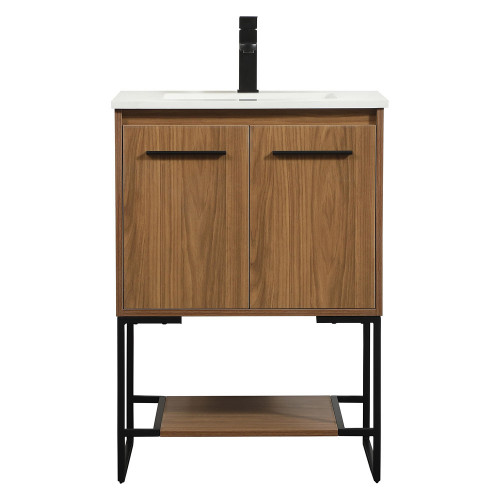 Elegant Bathroom Vanity - Walnut Brown (VF42524WB)
