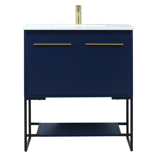 Elegant Bathroom Vanity - Blue (VF42530MBL)