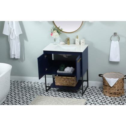 Elegant Bathroom Vanity - Blue (VF42530MBL)