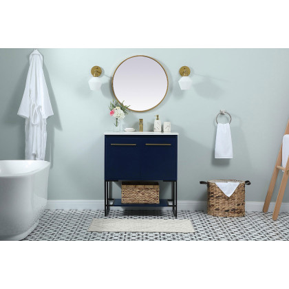 Elegant Bathroom Vanity - Blue (VF42530MBL)