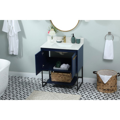 Elegant Bathroom Vanity - Blue (VF42530MBL-BS)