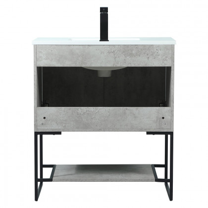 Elegant Bathroom Vanity - Concrete Gray (VF42530MCG)