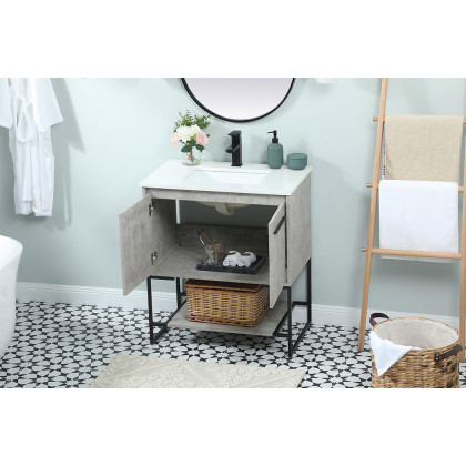 Elegant Bathroom Vanity - Concrete Gray (VF42530MCG)