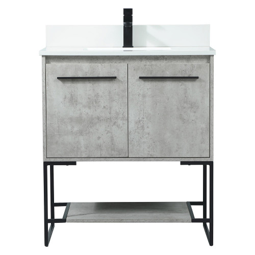 Elegant Bathroom Vanity - Concrete Gray (VF42530MCG-BS)