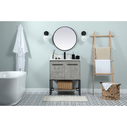 Elegant Bathroom Vanity - Concrete Gray (VF42530MCG-BS)