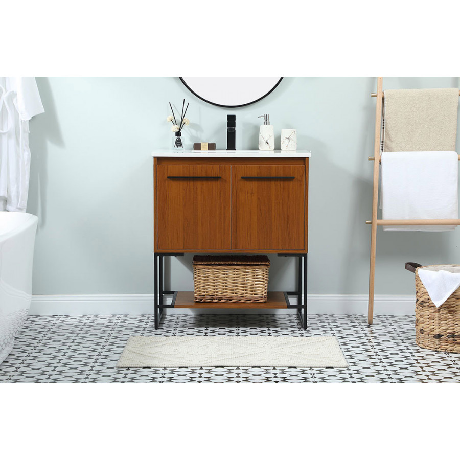 Elegant Bathroom Vanity - Teak (VF42530MTK)