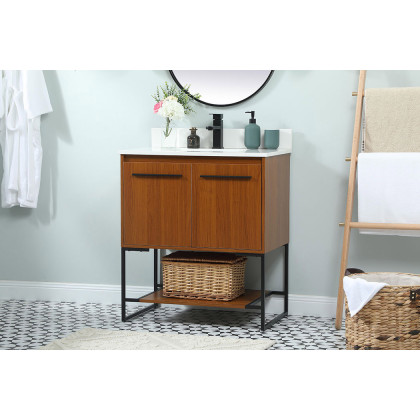 Elegant Bathroom Vanity - Teak (VF42530MTK-BS)