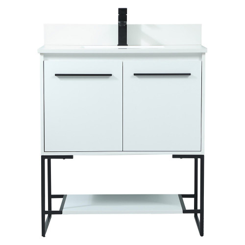 Elegant Bathroom Vanity - White (VF42530MWH-BS)
