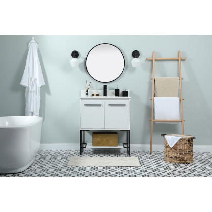Elegant Bathroom Vanity - White (VF42530MWH-BS)