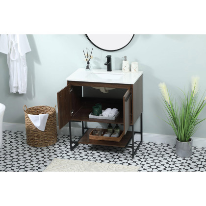 Elegant Bathroom Vanity - Walnut (VF42530MWT)