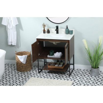 Elegant Bathroom Vanity - Walnut (VF42530MWT-BS)