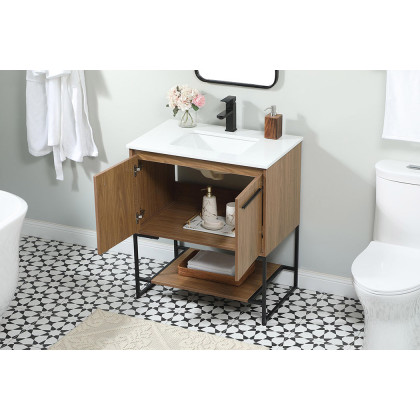Elegant Bathroom Vanity - Walnut Brown (VF42530WB)