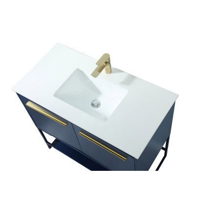 Elegant Bathroom Vanity - Blue (VF42536MBL)