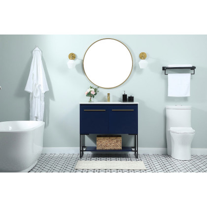 Elegant Bathroom Vanity - Blue (VF42536MBL)
