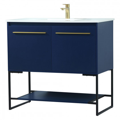Elegant Bathroom Vanity - Blue (VF42536MBL)
