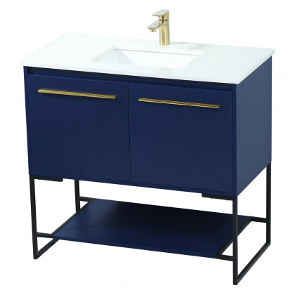Elegant Bathroom Vanity - Blue (VF42536MBL)