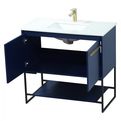 Elegant Bathroom Vanity - Blue (VF42536MBL)