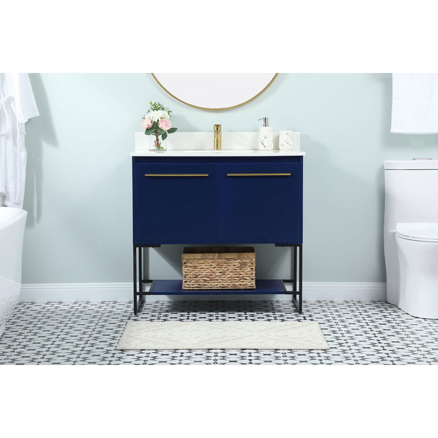 Elegant Bathroom Vanity - Blue (VF42536MBL-BS)