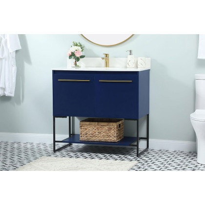 Elegant Bathroom Vanity - Blue (VF42536MBL-BS)