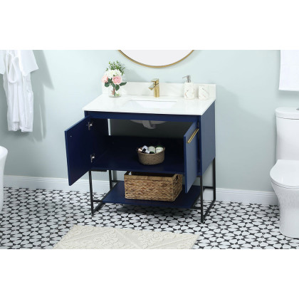 Elegant Bathroom Vanity - Blue (VF42536MBL-BS)