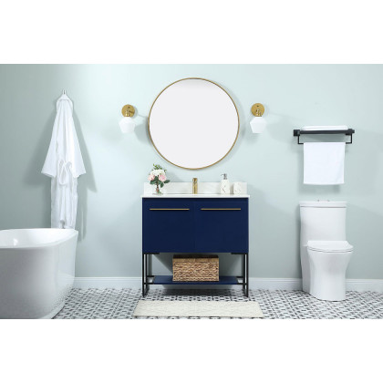 Elegant Bathroom Vanity - Blue (VF42536MBL-BS)