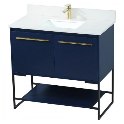 Elegant Bathroom Vanity - Blue (VF42536MBL-BS)