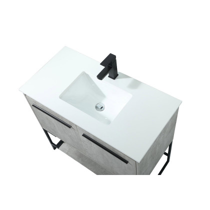 Elegant Bathroom Vanity - Concrete Gray (VF42536MCG)