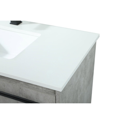 Elegant Bathroom Vanity - Concrete Gray (VF42536MCG)