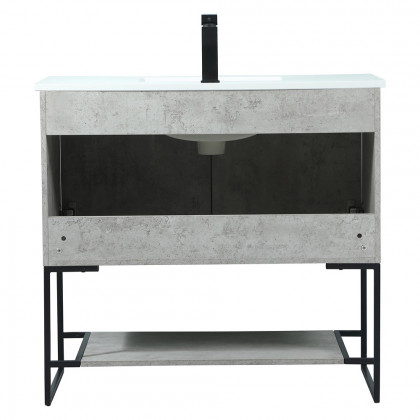 Elegant Bathroom Vanity - Concrete Gray (VF42536MCG)