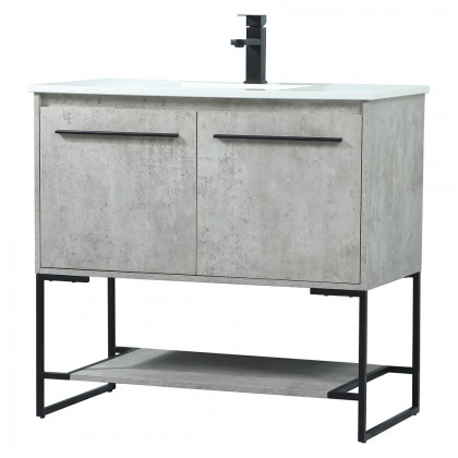 Elegant Bathroom Vanity - Concrete Gray (VF42536MCG)