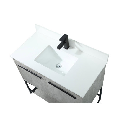 Elegant Bathroom Vanity - Concrete Gray (VF42536MCG-BS)