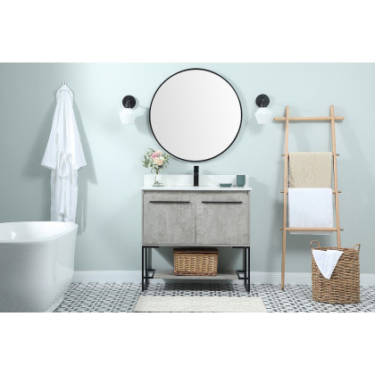 Elegant Bathroom Vanity - Concrete Gray (VF42536MCG-BS)