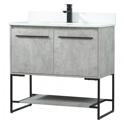 Elegant Bathroom Vanity - Concrete Gray (VF42536MCG-BS)
