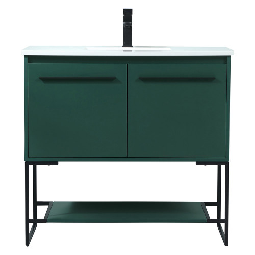 Elegant Bathroom Vanity - Green (VF42536MGN)