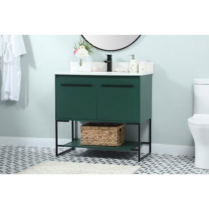 Elegant Bathroom Vanity - Green (VF42536MGN-BS)