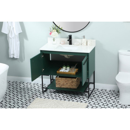 Elegant Bathroom Vanity - Green (VF42536MGN-BS)