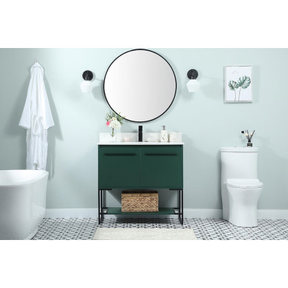 Elegant Bathroom Vanity - Green (VF42536MGN-BS)