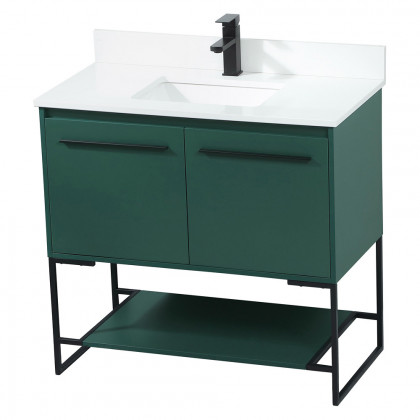 Elegant Bathroom Vanity - Green (VF42536MGN-BS)