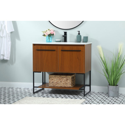 Elegant Bathroom Vanity - Teak (VF42536MTK)
