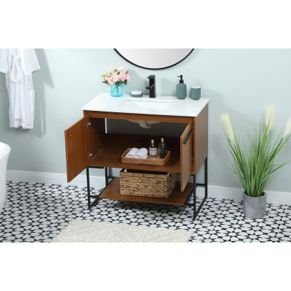 Elegant Bathroom Vanity - Teak (VF42536MTK)