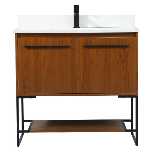 Elegant Bathroom Vanity - Teak (VF42536MTK-BS)