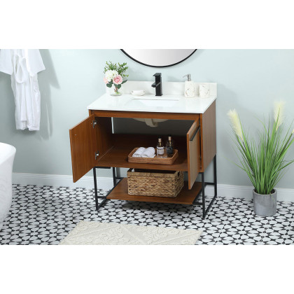 Elegant Bathroom Vanity - Teak (VF42536MTK-BS)