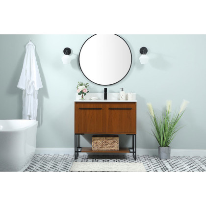 Elegant Bathroom Vanity - Teak (VF42536MTK-BS)
