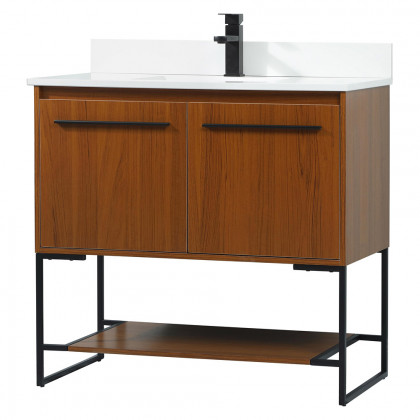 Elegant Bathroom Vanity - Teak (VF42536MTK-BS)